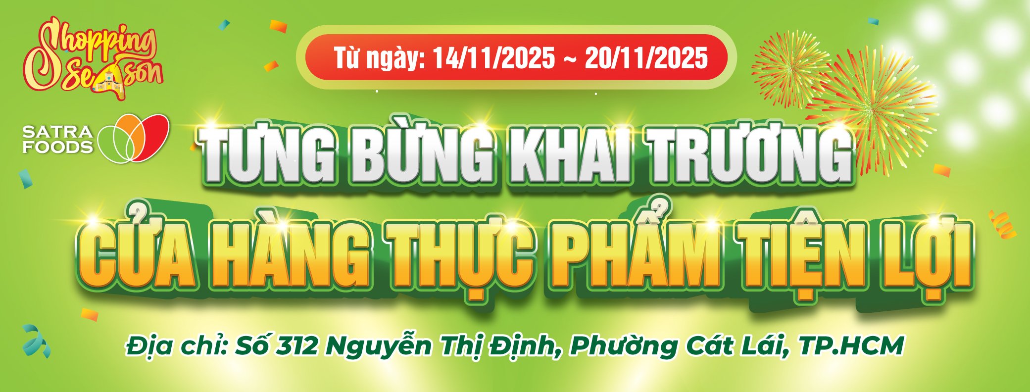 TƯNG BỪNG KHAI TRƯƠNG CỬA HÀNG NGUYỄN THỊ ĐỊNH (14/11 - 20/11/2025)