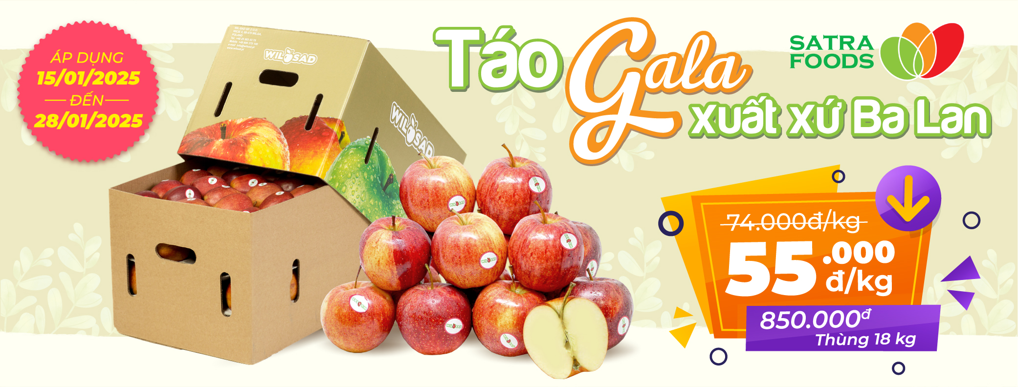 KHUYẾN MÃI GIÁ TỐT - TÁO GALA BA LAN (15/01 - 28/01/2024)