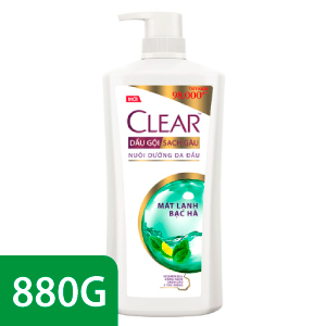 DẦU GỘI CLEAR MÁT LẠNH BẠC HÀ 880G