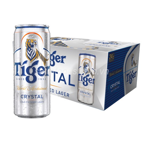 BIA TIGER CRYSTAL LON CAO 330ML - THÙNG 24