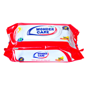 KHĂN ƯỚT WONDER CARE 100 TỜ (ĐỎ)