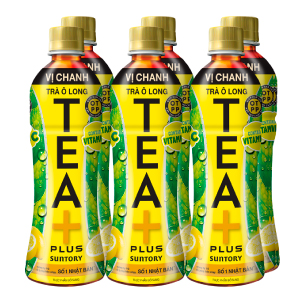 LỐC 6 - TRÀ CHANH Ô LONG TEA+ CHAI 450ML/455ML