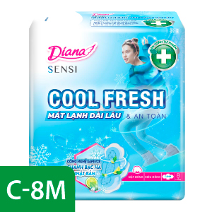 DIANA SENSI COOL FRESH SIÊU MỎNG CÁNH 23CM 8 MIẾNG