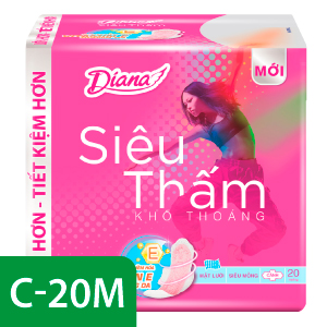 DIANA SIÊU THẤM SIÊU MỎNG CÁNH GÓI 20 MIẾNG