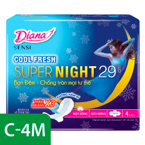 DIANA SENSI COOL FRESH NIGHT 29CM 4 MIẾNG