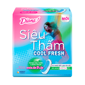 DIANA SIÊU THẤM COOL FRESH SIÊU MỎNG KHÔNG CÁNH 8 MIẾNG