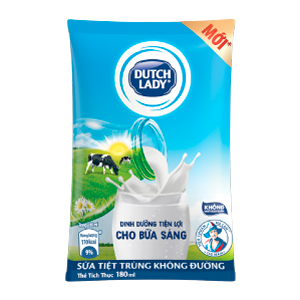 SỮA TIỆT TRÙNG CÔ GÁI HÀ LAN KHÔNG ĐƯỜNG GÓI 180ML