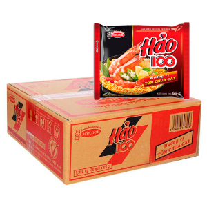 THÙNG 30 GÓI MÌ HẢO 100 HƯƠNG VỊ TÔM CHUA CAY GÓI 65G