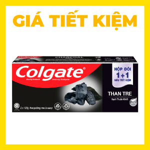 BỘ ĐÔI KEM ĐÁNH RĂNG TIẾT KIỆM THIÊN NHIÊN THAN TRE 120G