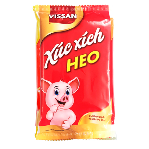 XÚC XÍCH TIỆT TRÙNG VISSAN HEO (18G x5) GÓI 90G