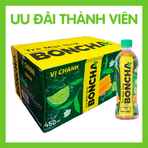 THÙNG 24 - TRÀ MẬT ONG VỊ CHANH BONCHA 450ML