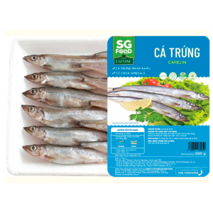 CÁ TRỨNG KHÔNG TẨM SGFOOD KHAY 200G