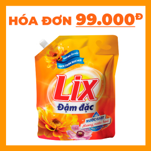 NƯỚC GIẶT LIX ĐẬM ĐẶC HƯƠNG NƯỚC HOA TÚI 3.2KG