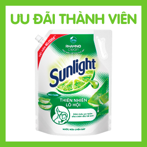 SUNLIGHT THIÊN NHIÊN LÔ HỘI TÚI 3.4KG/3.3KG