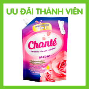 NƯỚC GIẶT XẢ CHANTE CAO CẤP 8 TRONG 1 TÚI 3.4KG