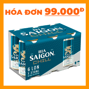 LỐC 6 - BIA SÀI GÒN CHILL 330ML