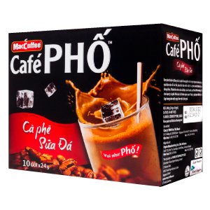 MACCOFFEE - CAFÉ PHỐ SỮA ĐÁ HỘP 24G x 10 GÓI