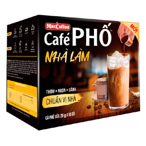 MACCOFFEE - CAFÉ PHỐ SỮA NHÀ LÀM 28G x 10 GÓI