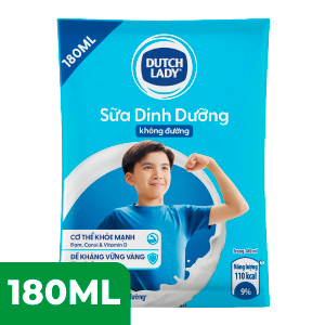 SỮA TIỆT TRÙNG CÔ GÁI HÀ LAN KHÔNG ĐƯỜNG GÓI 180ML