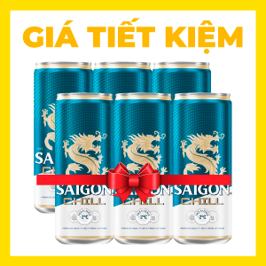 LỐC 6 - BIA SÀI GÒN CHILL 330ML