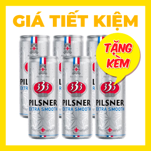 LỐC 6 LON BIA 333 PILSNER LON 330ML