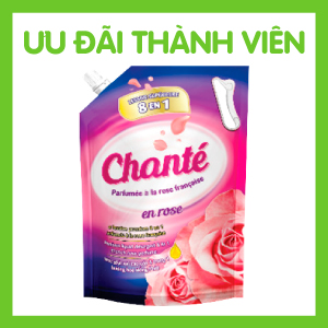 NƯỚC GIẶT XẢ CHANTE EN ROSE CC 8IN1 TÚI 3.4KG