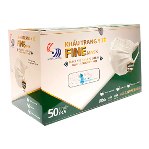 KHẨU TRANG Y TẾ FINE MASK 4 LỚP QUAI MỀM