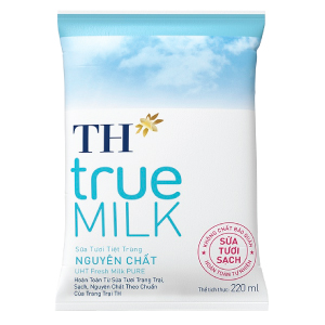 SỮA TƯƠI TIỆT TRÙNG NGUYÊN CHẤT TH TRUE MILK BỊCH 220ML