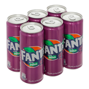 FANTA NHO - LỐC 6 LON 320ML