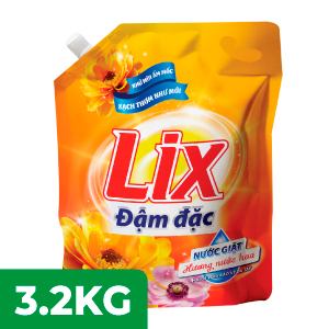 NƯỚC GIẶT LIX ĐẬM ĐẶC HƯƠNG NƯỚC HOA TÚI 3.2KG
